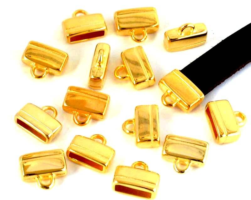 Zamak. Ending. 11x13mm. Gold. Inn.10x2.5mm.