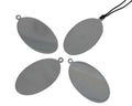 Stainless steel 304. Pendant. Oval. 22x42x1mm. Silver. Inn.3mm