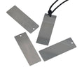 Stainless steel 304. Pendant. Rectangle. 14x40x1mm. Silver. Inn.2.5mm