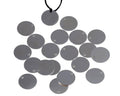 Brass. Pendant. Coin. 10.5x1mm. Silver. Inn.0.8mm.