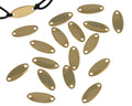 Brass. Connector. Oval. 12x5x1mm. Gold. Inn.1mm.
