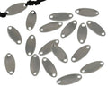 Brass. Connector. Oval. 12x5x1mm. Silver. Inn.1mm.