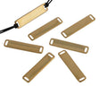 Brass. Connector. Rectangle. 28x6.5x1mm. Gold. Inn.4.2x1.2mm.
