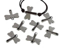Zamak. Connector. Dragonfly. 27x29mm. Silver. Inn.2.8mm.