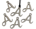 Zamak. Pendant. 37x30mm. Letter A. Silver. Inn.3mm.