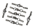 Stainless steel 304. Lobster claw cord clasp. 28x2.5mm.Silver.Inn.2mm.