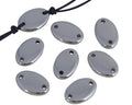 Stainless steel 304. Connector. Oval. 18x11.8x3.8mm. Silver.Inn.1.8mm.