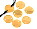 Stainless steel 304. Connector. Coin. 13x13x1mm. Gold. Inn.2mm.