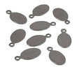 Stainless steel 304. Pendant. Oval. 20x10x1mm. Silver. Inn.2mm