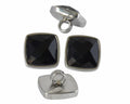 Stainless steel 304/crystal. Square. 16x16mm. Silver-black. Inn.4mm.