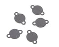 Stainless steel 304. Connector. Coin. 9x6x0.5mm. Silver. Inn.0.5m.