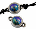 Zamak/SWAROVSKI connector. 20x12mm. Silver. Paradise Shine