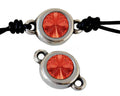 Zamak/SWAROVSKI connector. 20x12mm. Silver. Paparadsha