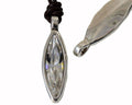 Zamak/SWAROVSKI Pendant. 50x15mm. Silver-Crystal. Int.5mm