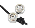 Zamak/SWAROVSKI slider. 12mm Coin. Silver-Crystal. Inn.3mm