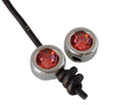Zamak and SWAROVSKI slider. 12mm Coin. Silver-Padparadscha. Inn.3mm
