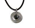 SWAROVSKI Pendant Zamak coin 30mm. Silver-Black Diamond. Inn.5mm