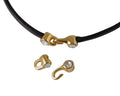 SWAROVSKI clasp 11x4.5mm with end cap coin. Gold-Crystal. Inn.3x2mm