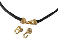 SWAROVSKI clasp 11x4.5mm with end cap coin. Gold-Golden Shadow. Inn.3x2mm