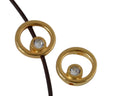 SWAROVSKI and Ring 12.2x12.3mm. Gold-Crystal. Inn.1.5mm