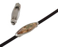 SWAROVSKI and metal slider 43x13mm. Silver-Golden Shadow. Inn.5x2mm