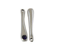 SWAROVSKI and Zamak pendant. 31x6mm. Silver-Purple Velvet. Inn.1.3mm