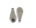 SWAROVSKI and Zamak pendant. 23.5x10mm. Silver-Tanzanite. Inn.1.5mm