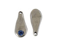 SWAROVSKI and Zamak pendant. 23.5x10mm. Silver-Sapphire. Inn.1.5mm
