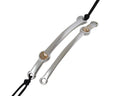 SWAROVSKI and Zamak connector. 43x5mm. Silver-Golden Shadow. Inn.1.5mm