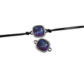 SWAROVSKI and metal connector. 13x19mm. Silver-Burgundy Delite. Inn.1.3mm