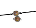 SWAROVSKI and metal connector. 13x19mm. Silver-Ochre Delite. Inn.1.3mm