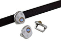 SWAROVSKI and Zamak Slider. Coin 8.3x8x8mm. Silver-Ochre Delite. Inn.5x2.5mm