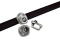 SWAROVSKI and Zamak Slider. Coin 8.3x8x8mm. Silver-Black Diamond. Inn.5x2.5mm