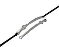 SWAROVSKI and metal connector. 43x5mm. Silver-Light Grey Delite. Inn.1.5mm