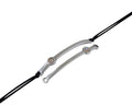 SWAROVSKI and metal connector. 43x5mm. Silver-Ochre Delite. Inn.1.5mm