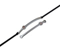 SWAROVSKI and metal connector. 43x5mm. Silver-Light Peach. Inn.1.5mm