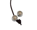 SWAROVSKI and Zamak slider. 12mm Coin. Silver-Crystal Golden Shadow. Inn.3mm