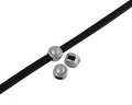 SWAROVSKI and Zamak Slider. 6x4mm. Silver-Crystal Iris Grey. Inn.3x2mm