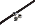 SWAROVSKI and Zamak Slider. 6x4mm. Silver-Jet Hematite. Inn.3x2mm
