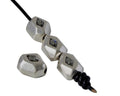 SWAROVSKI and Zamak Slider. Rhombus 11x8mm. Silver-Black Diamond. Inn.2mm.
