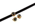 SWAROVSKI and Zamak Slider. 6x4mm. Gold-Jet Hematite. Inn.3x2mm