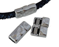 Zamak. Magnetic clasp. Flat. 17x8mm. Silver. Inn.5x2mm.