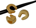 Zamak. Horseshoe. 6x6mm. Gold. Inn.2.5x1.5mm.