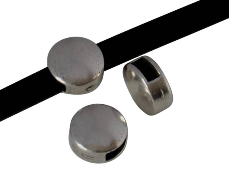 Zamak coin. Slider. 10mm. Silver. Inn.5x2.5mm