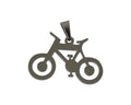 Stainless steel 304. Bicycle pendant. 27x17x15mm. Silver. Inn.3x6mm