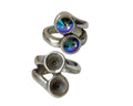 Zamak Ring. 22x24mm.No stone. 2 settings for SWAROVSKI rivoli SS39 (8mm). Silver. Nº16
