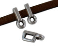Zamak slider. Rectangule. 7.6x6mm. Silver. Inn.3x2mm