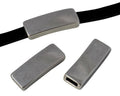 Zamak tube. 23x8x4mm. Silver. Inn.5x2mm