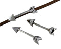 Zamak slider. Arrow. 30x7.3mm. Silver. Inn.3x2mm