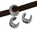 Zamak slider. Moon. 5.5x6mm. Silver. Inn.3x2mm